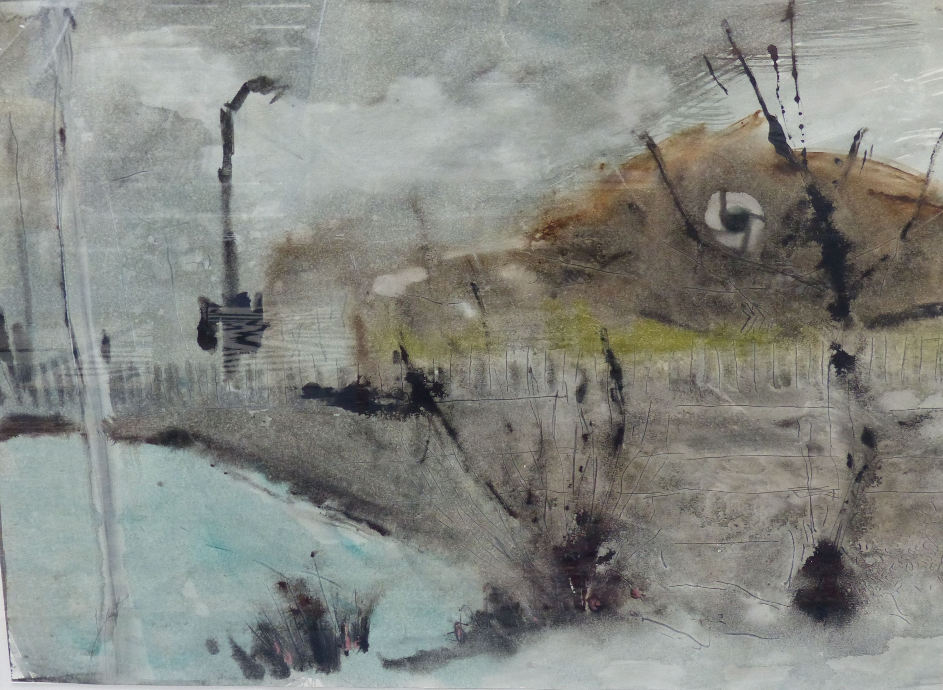 Richard Elliot (Contemporary), watercolour, 'Misty Day', Lynne Stern label verso, 58 x 78cm